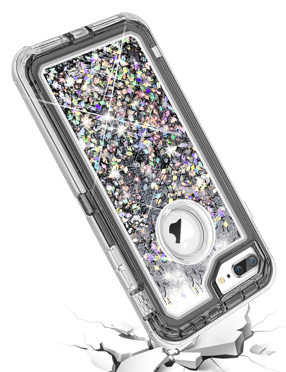 Heavy Duty Shockproof Glitter Case for iPhone 7 Plus/8 Plus